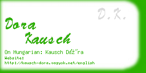 dora kausch business card